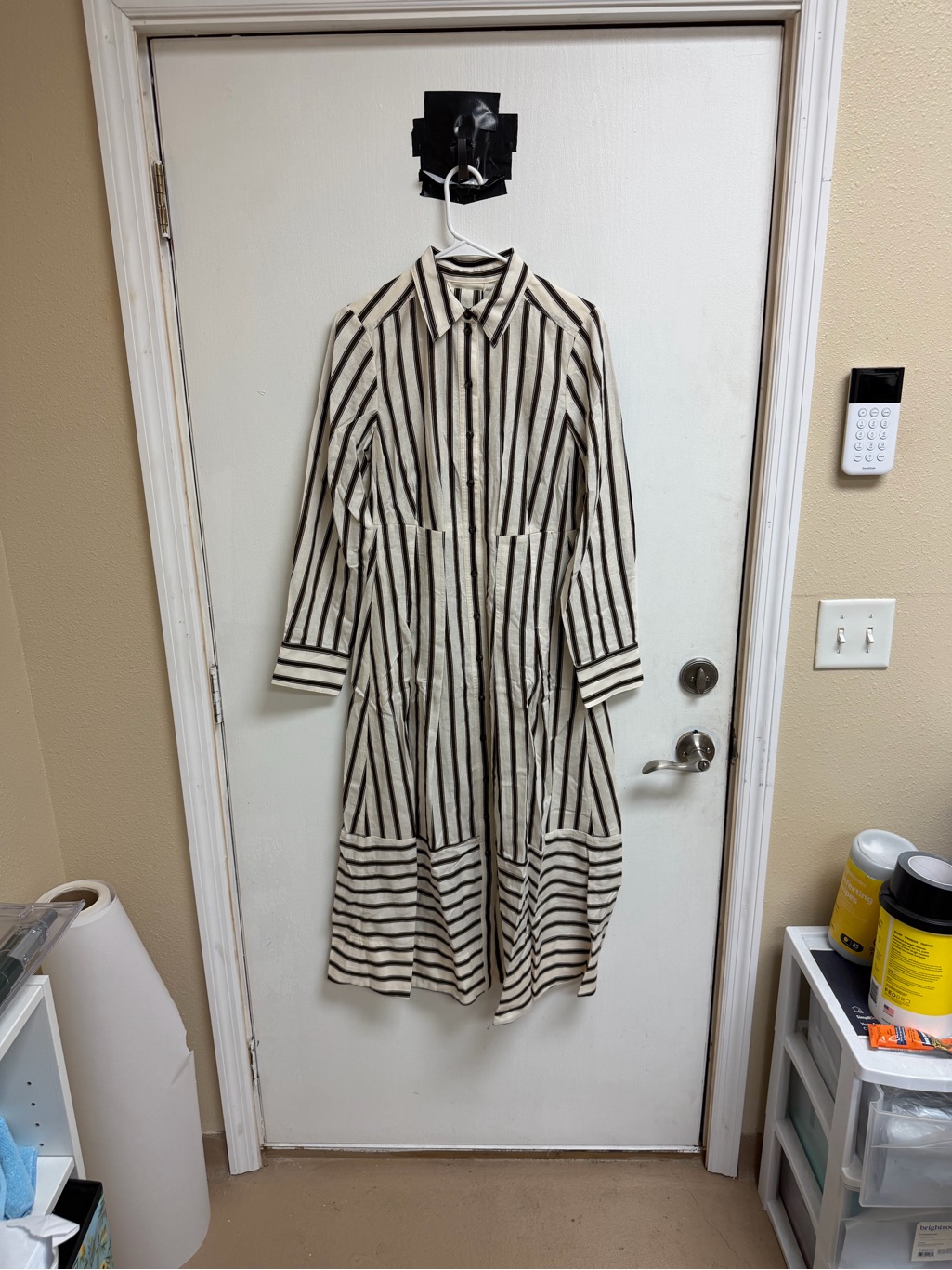 Me + Em Spring Stripe Maxi Dress + Belt - Nwt - 4